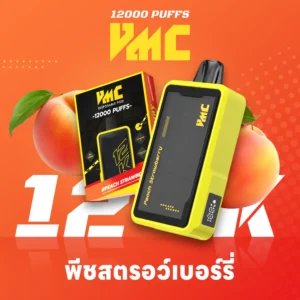 VMC 12000 Puffs กลิ่น Peach Strawberry